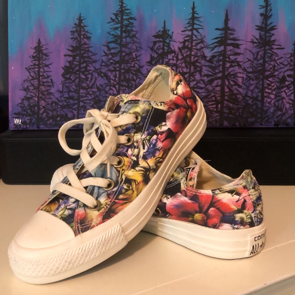Converse All Star Floral Low Top Sneakers
